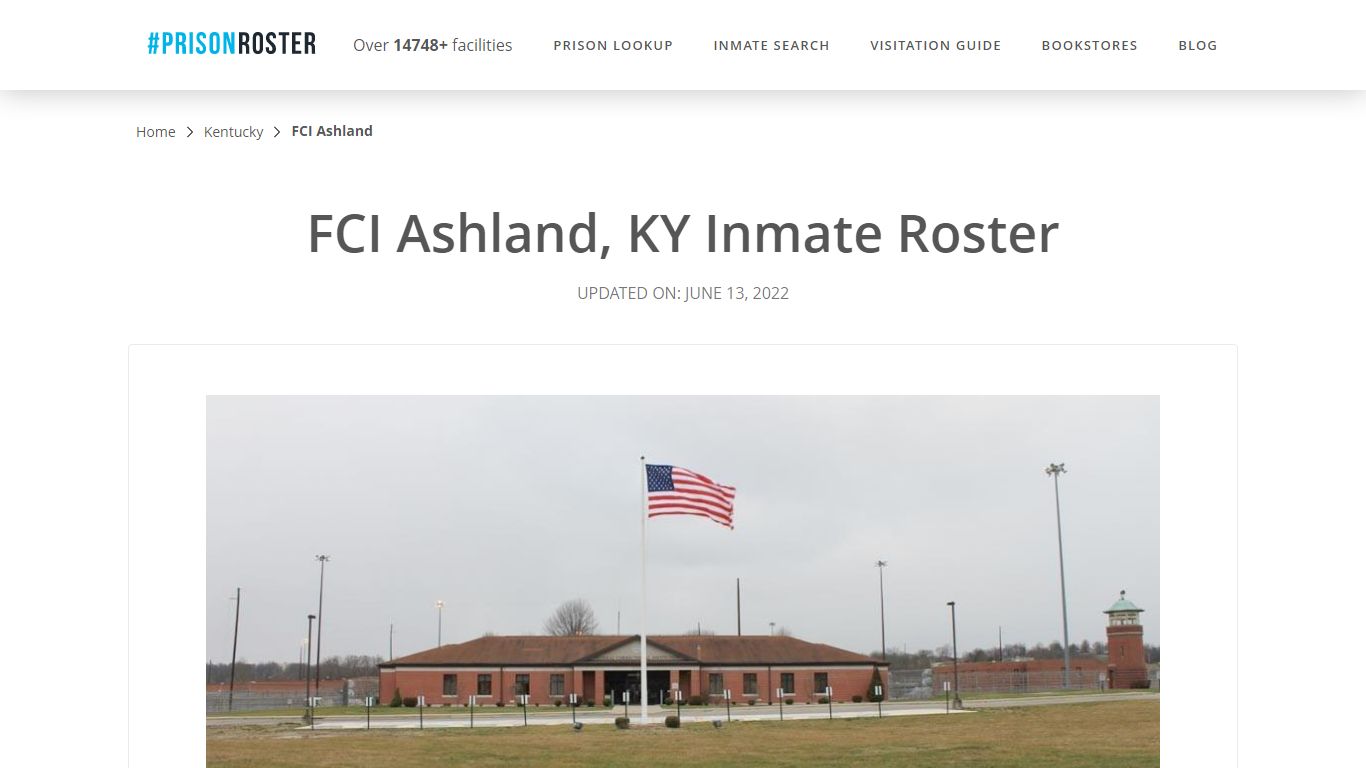 FCI Ashland, KY Inmate Roster - Nationwide Inmate Search