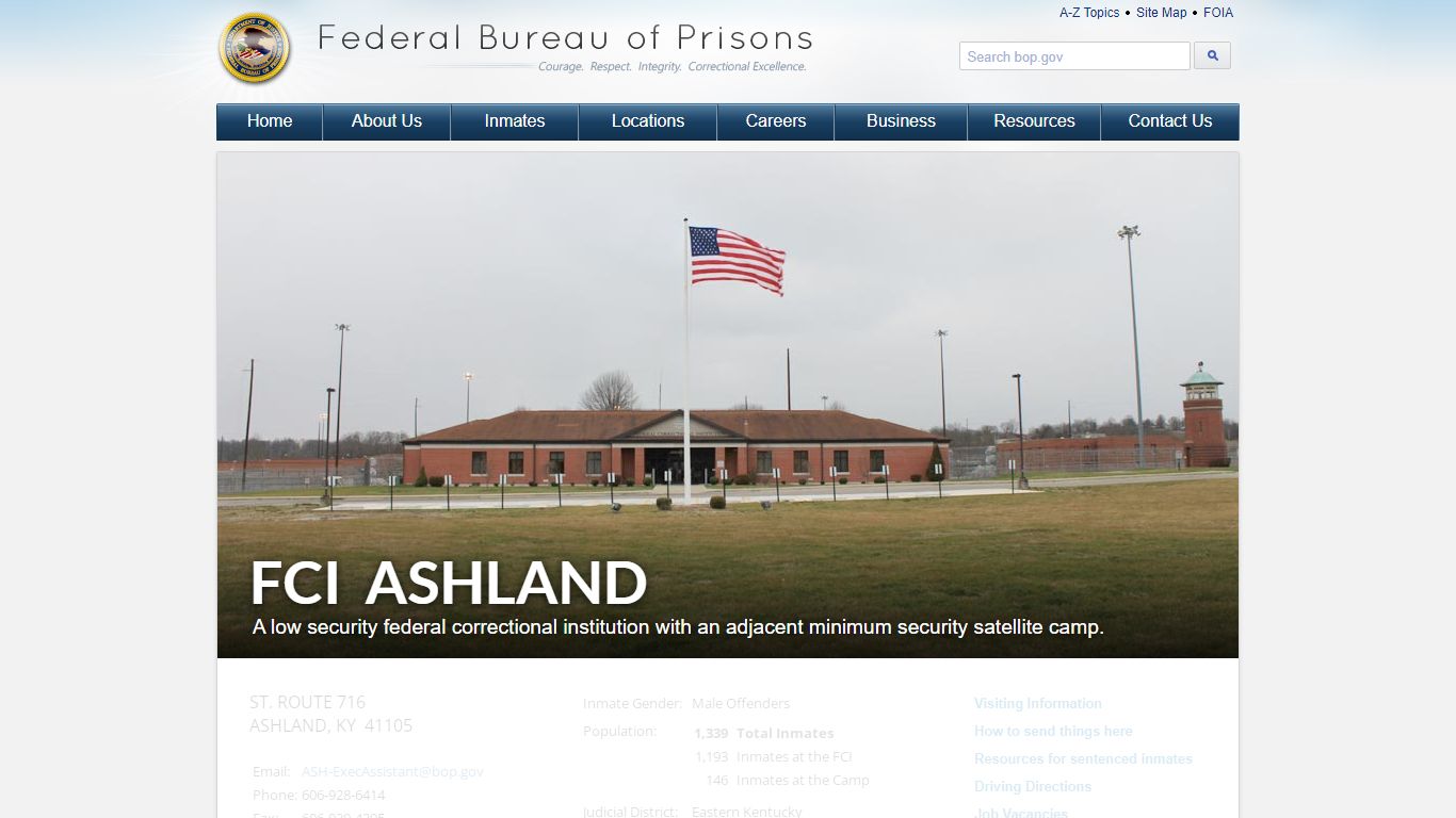 FCI Ashland - Federal Bureau of Prisons